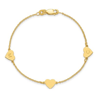 14K Yellow Gold 3-Station Bracelet – view 4