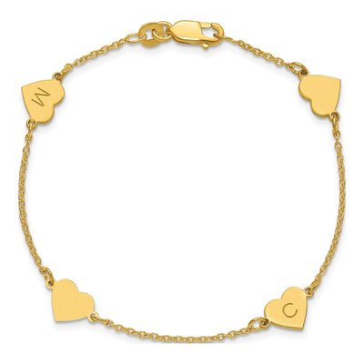 Gold-Plated Sterling Silver 4-Station Personalized Bracelet – view 4