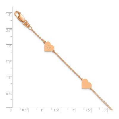 Rose Gold-Plated Sterling Silver Personalized 4-Station Bracelet – view 3