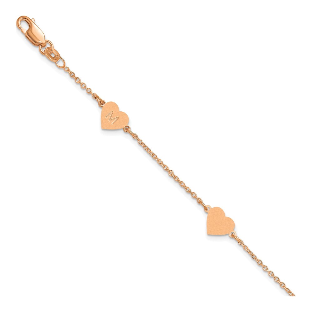 Rose Gold-Plated Sterling Silver Personalized 4-Station Bracelet