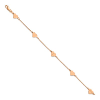 Rose Gold-Plated Sterling Silver Personalized 5-Station Bracelet – view 2