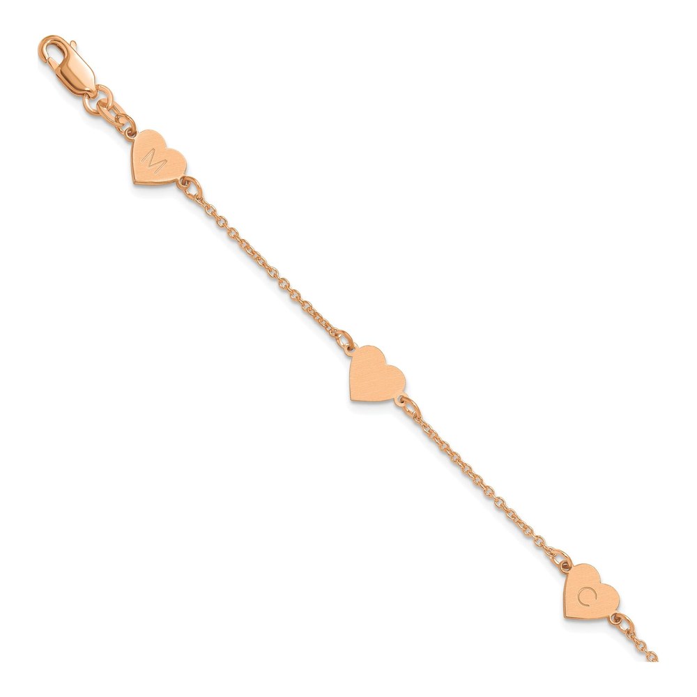 Rose Gold-Plated Sterling Silver Personalized 5-Station Bracelet