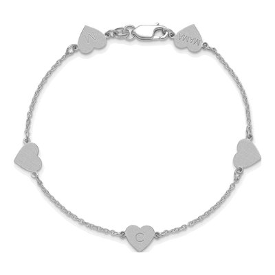 Sterling Silver Personalized 5-Station Bracelet – view 3