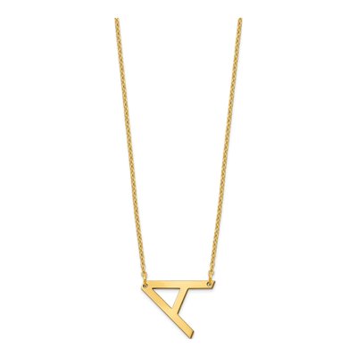 Gold-Plated Sterling Silver Small Letter A Necklace – view 2