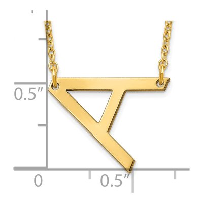 Gold-Plated Sterling Silver Small Letter A Necklace – view 3