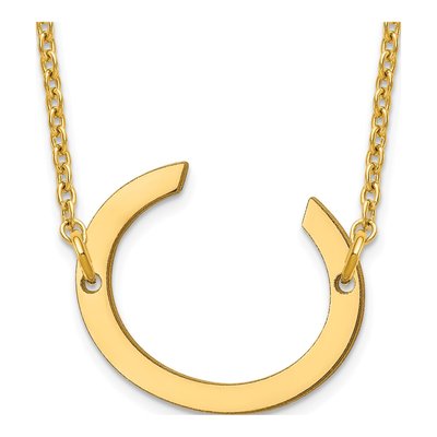 Gold-Plated Sterling Silver Letter C Necklace