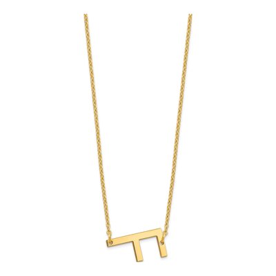 Gold-Plated Sterling Silver Letter F Necklace – view 2