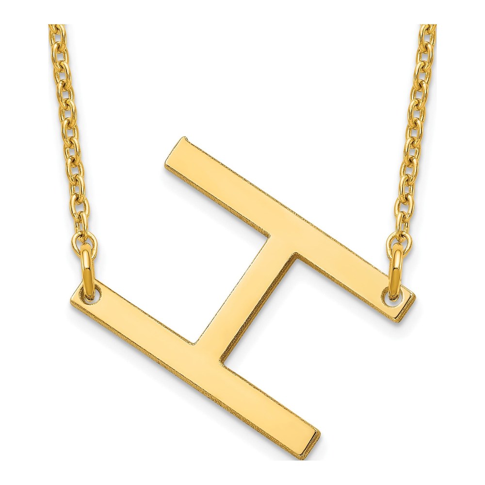 Gold-Plated Sterling Silver Letter H Necklace
