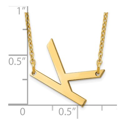 Gold-Plated Sterling Silver Letter K Necklace – view 3