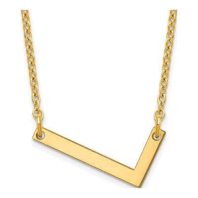 Gold-Plated Sterling Silver Letter L Necklace