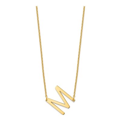 Gold-Plated Sterling Silver Initial M Necklace – view 2