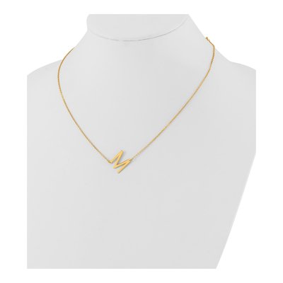 Gold-Plated Sterling Silver Initial M Necklace – view 3