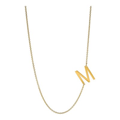Gold-Plated Sterling Silver Initial M Necklace – view 5