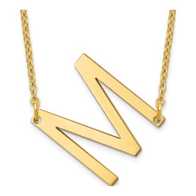 Gold-Plated Sterling Silver Initial M Necklace