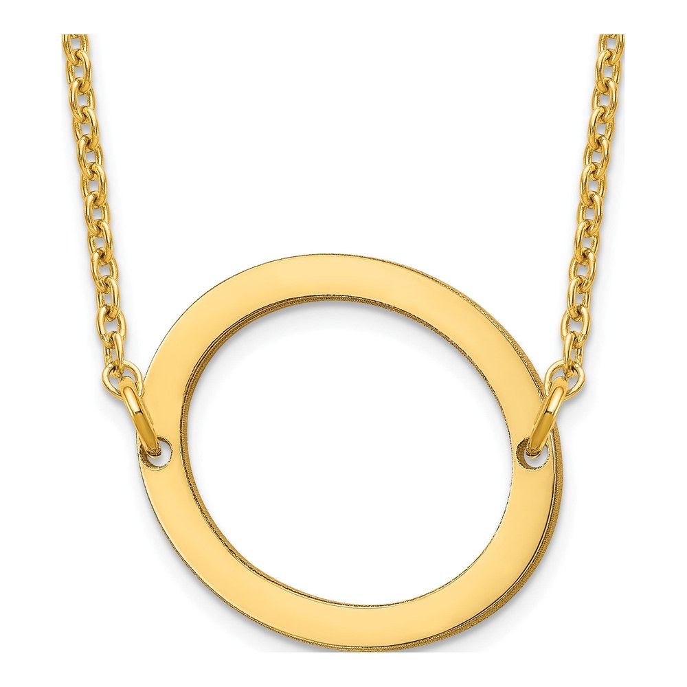 Gold-Plated Sterling Silver Letter O Necklace