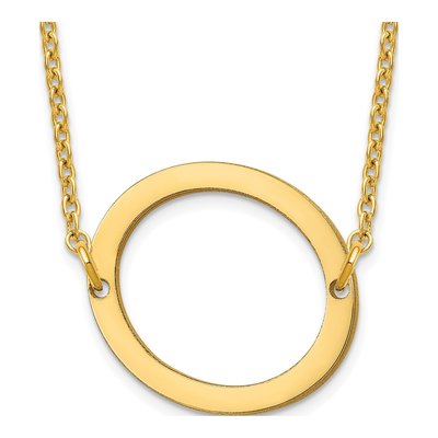 Gold-Plated Sterling Silver Letter O Necklace