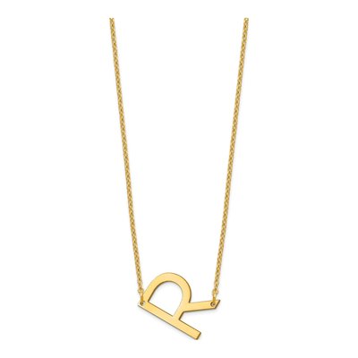 Gold-Plated Sterling Silver Letter R Necklace – view 2