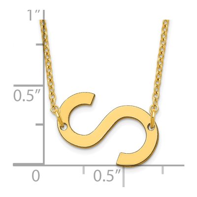 Gold-Plated Sterling Silver Letter S Necklace – view 3