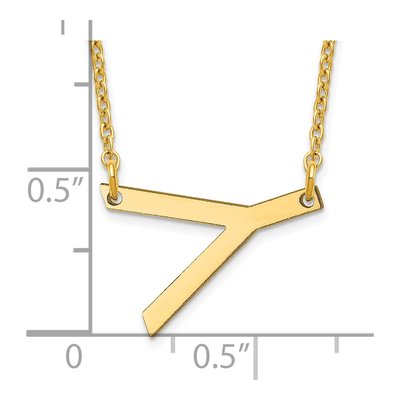 Gold-Plated Sterling Silver Letter Y Necklace – view 3
