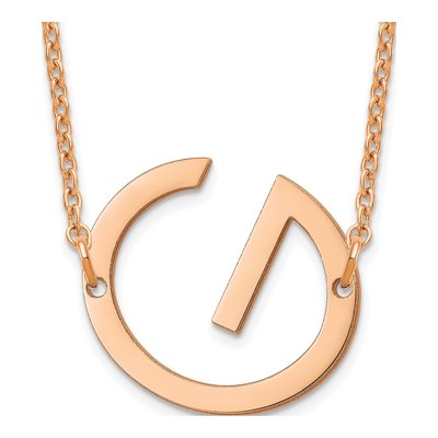 14K Rose Gold Small Letter G Necklace
