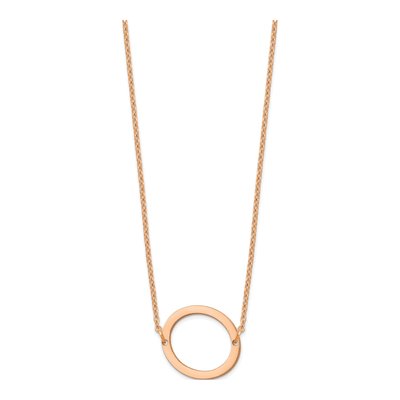 14K Rose Gold Small Letter O Necklace – view 2