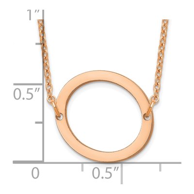 14K Rose Gold Small Letter O Necklace – view 3