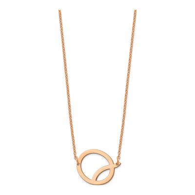 14K Rose Gold Letter Q Necklace – view 2