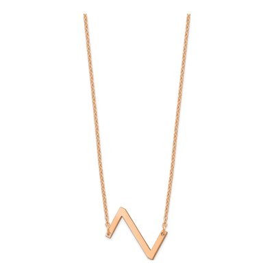 14K Rose Gold Letter Z Necklace – view 2