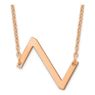 14K Rose Gold Letter Z Necklace
