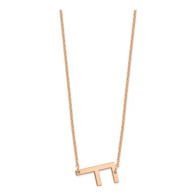 Rose Gold-Plated Sterling Silver Letter F Necklace – view 2