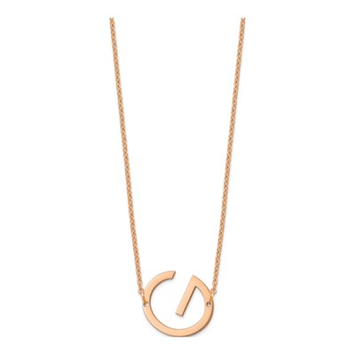 Rose Gold-Plated Sterling Silver Letter G Necklace – view 2