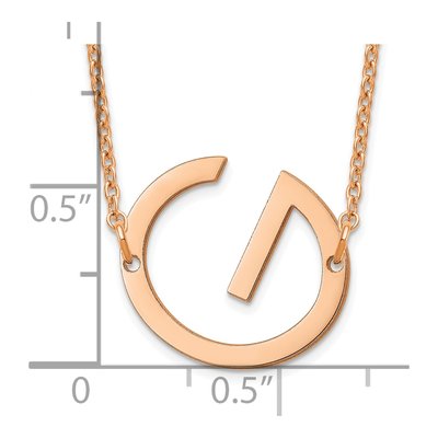 Rose Gold-Plated Sterling Silver Letter G Necklace – view 3