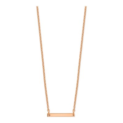 Rose Gold-Plated Sterling Silver Letter I Necklace – view 2