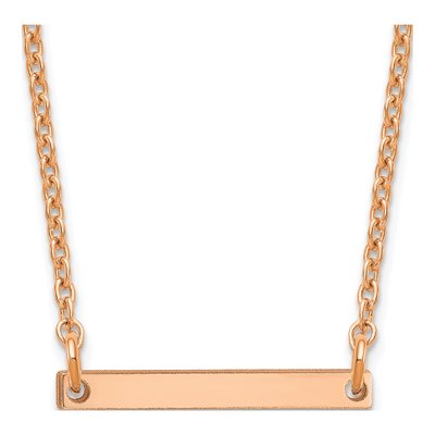 Rose Gold-Plated Sterling Silver Letter I Necklace