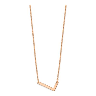 Rose Gold-Plated Sterling Silver Letter L Necklace – view 2