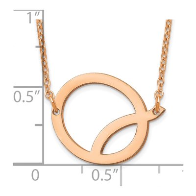 Rose Gold-Plated Sterling Silver Letter Q Necklace – view 3
