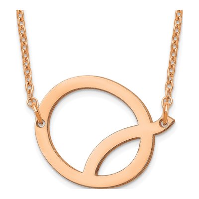 Rose Gold-Plated Sterling Silver Letter Q Necklace