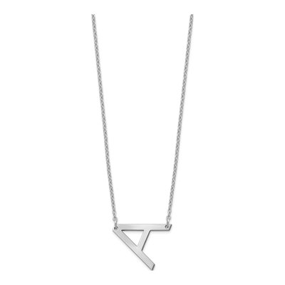 Sterling Silver Small Letter A Necklace – view 2
