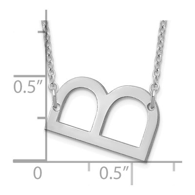 Sterling Silver Small Letter B Necklace – view 3