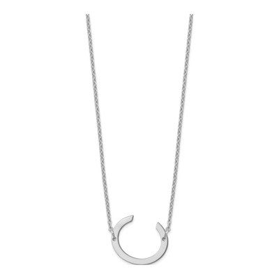 Sterling Silver Small Letter C Necklace – view 2