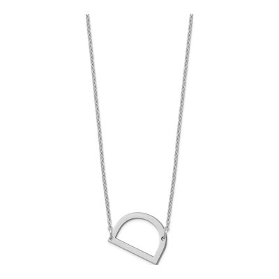 Sterling Silver Small Letter D Necklace – view 2