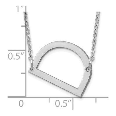 Sterling Silver Small Letter D Necklace – view 3
