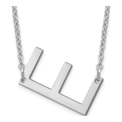 Sterling Silver Letter E Necklace