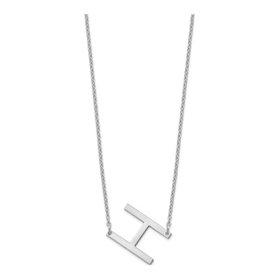 Sterling Silver Small Letter H Necklace – view 2