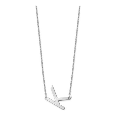 Sterling Silver Small Letter K Necklace – view 2
