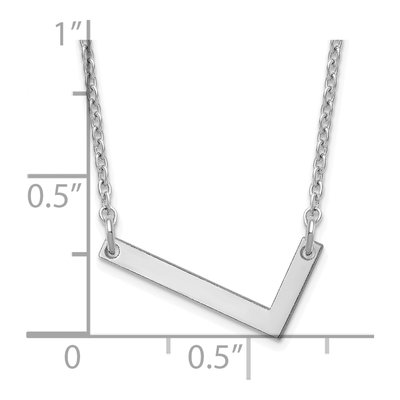 Sterling Silver Small Letter L Necklace – view 3