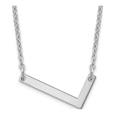 Sterling Silver Small Letter L Necklace