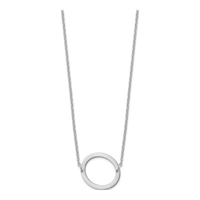 Sterling Silver Small Letter O Necklace – view 2