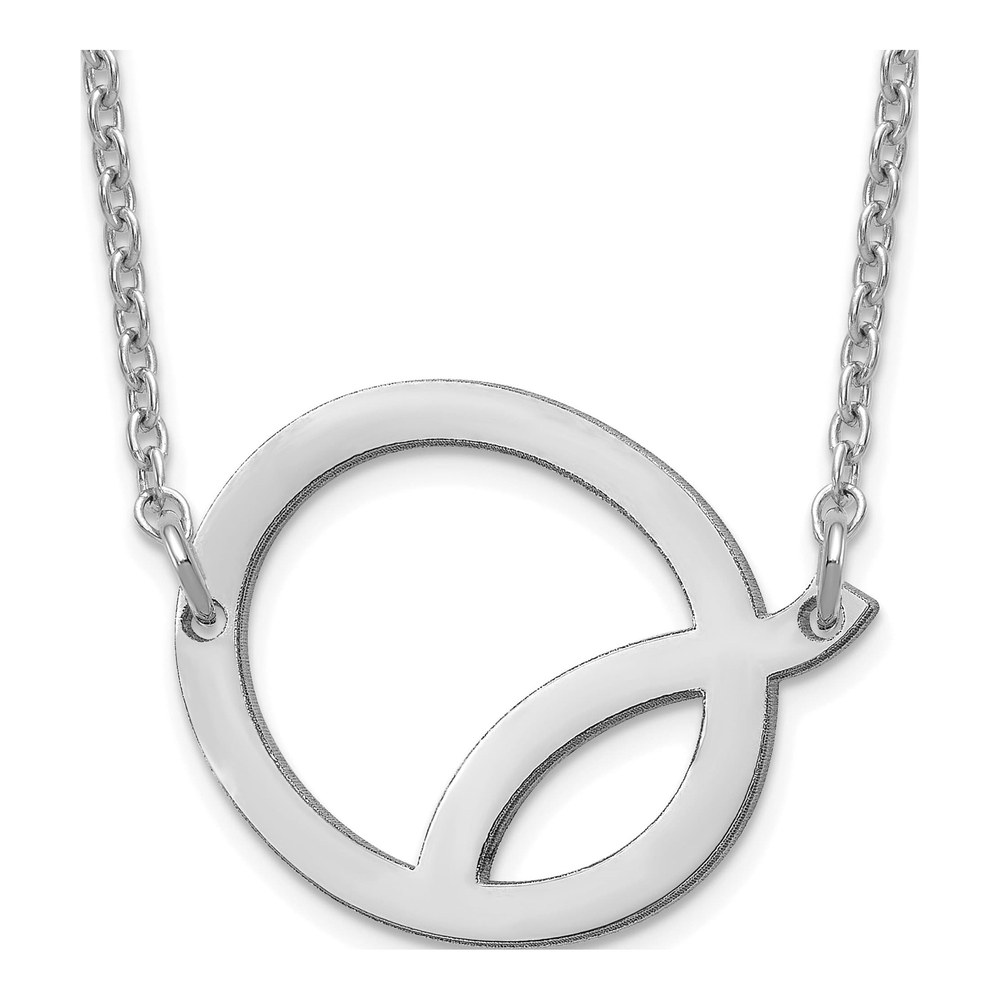 Sterling Silver Small Letter Q Necklace