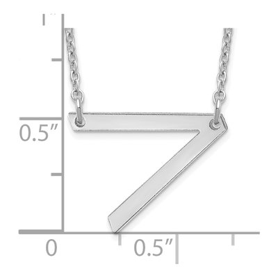 Sterling Silver Small Letter V Necklace – view 3